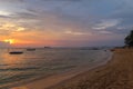 Beautiful sunset over Ba Keo Beach, Phu Quoc Island, Vietnam Royalty Free Stock Photo