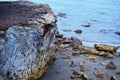 Multi-Colored Tidal Beach Cliff Overlooking Azure Colored Waters Royalty Free Stock Photo