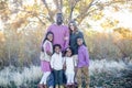 Beautiful Multi Ethnic Family Portrait Outdoors