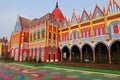 beautiful multi-storey multi-storey buildings in the Jatinangor National Flower Park tourist attraction on a sunny afternoon