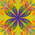 Beautiful multicolor fractal flower.