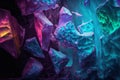 Beautiful multicolored glow ice texture, abstract, colors