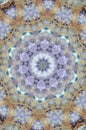 Beautiful multicolored kaleidoscopic pattern. Purple and golden