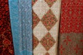 Beautiful multicolored pashmina shawls handmade, decorated with fancy patterns and shiny gems