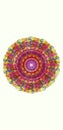 Beautiful multicoloured psychedelic mandala design - digital work of art, many ornaments. Artist, creative, symbol