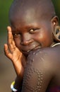 Beautiful Mursi woman South Omo, Ethiopia