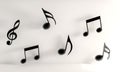 Beautiful Music Notes Flowing