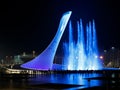 Beautiful, musical, colored fountain in the city of Sochi