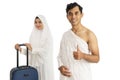 Beautiful muslim couple hajj and umrah