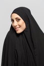 Beautiful Muslim woman looking at camera