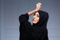 Beautiful muslim woman posing in chador Royalty Free Stock Photo