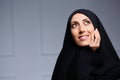 Beautiful muslim woman posing in chador Royalty Free Stock Photo