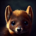 Beautiful muzzle of a pine marten close-up Royalty Free Stock Photo