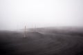 Beautiful mysterious fog on the way Etna vulcano in Italy Royalty Free Stock Photo