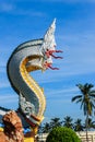 Beautiful Naga Sculpture in Thai Temple