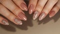 Beautiful Nail Art Manicure Royalty Free Stock Photo