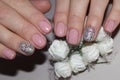 Beautiful Nail Art Manicure Royalty Free Stock Photo