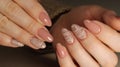 Beautiful Nail Art Manicure Royalty Free Stock Photo