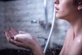 Girl taking shower Royalty Free Stock Photo