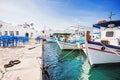 Beautiful Naousa village, Paros island, Cyclades, Greece Royalty Free Stock Photo