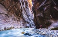 Beautiful of narrow in the afternoon in Zion National park,Utah,usa