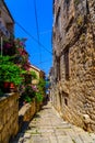 Narrow street in Korcula Royalty Free Stock Photo