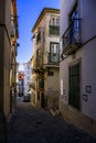 Beautiful narrow streets, houses and shops in the old town of Alfama. Mediterranean, Lisbon, Portugal