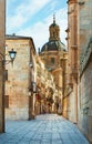 Beautiful, narrow streets in Salamanca