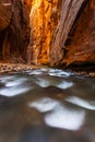 Beautiful The Narrows landscape in Zion national park, Utah Royalty Free Stock Photo