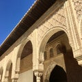 Beautiful Nasrid Palace architecture at the Alhambra Granada Spain