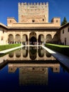 Beautiful Nasrid Palace Building and Reflecting Pool in Granada