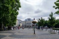 Beautiful National Theatre at the Hviezdoslav Square in Bratislava, Slovakia