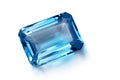 Beautiful Natural Blue swiss Emerald cut topaz gemstone Jewelry