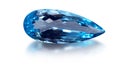 Beautiful Natural Blue swiss Pear topaz gemstone Jewelry