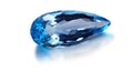 Beautiful Natural Blue swiss Pear topaz gemstone Jewelry