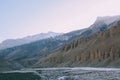 beautiful natural formations and mountain river in Indian Himalayas Ladakh region