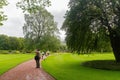 Beautiful natural garden of the Palace of Holyroodhouse
