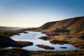 Beautiful natural lake on top of the hills