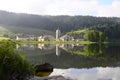 Beautiful natural landscape of Abbey Lake in Jura, France Royalty Free Stock Photo
