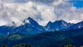 Beautiful natural landscape of the Alps. Forggensee and Schwangau, Germany, Bavaria Royalty Free Stock Photo