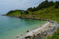 Beautiful natural landscape of a coastline in Refviksanden Beach