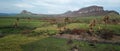 Beautiful natural landscape known as Jardim de Maytrea in Chapada dos Veadeiros National Park Royalty Free Stock Photo