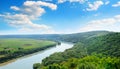 Beautiful natural landscape of the river and forest