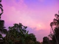 Beautiful Natural purple colour sky Royalty Free Stock Photo