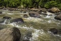 Close-up beautiful natural rocky river water stream landscape