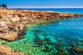 Beautiful natural rock near of Ayia Napa, Cavo Greco and Protaras on Cyprus island, Mediterranean Sea. View near of Legendary Royalty Free Stock Photo