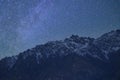 Beautiful Natural rocks and stars at night in the mountains.Northern Pakistan.