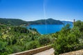 Beautiful natural scenery from Megali Ammos or large sand beach in western Alonissos island, Greece