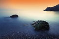 Beautiful natural seascape at long exposure. Royalty Free Stock Photo