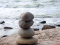 Beautiful natural stones tower, Lithuania